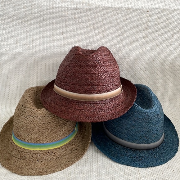 United Colors Of Benetton Other - United Colors of Benetton Straw Hats 3 Qty  M/L blue, brown , tan